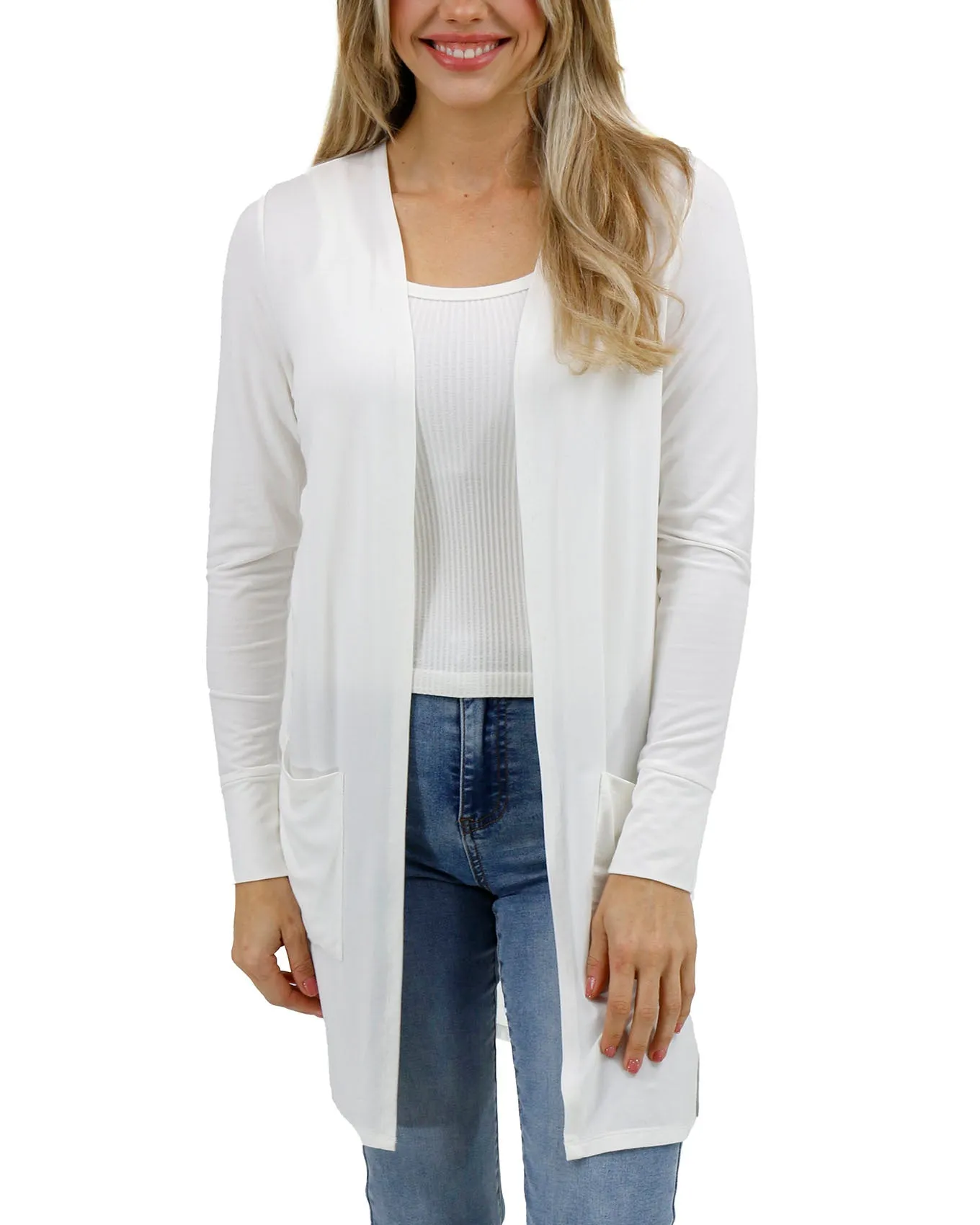 Ivory Casual Day Modal Cardigan