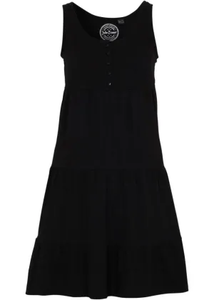 John Baner Jeanswear Cotton Jersey Short Dress, Black