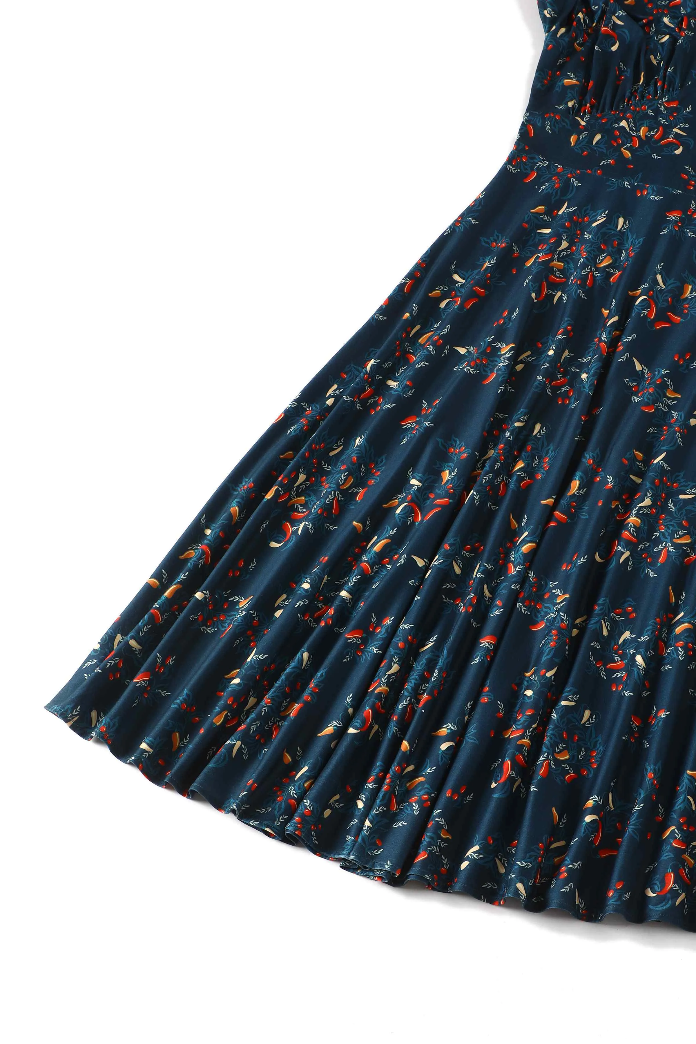 Julia Navy Blue Chili Midi Dress