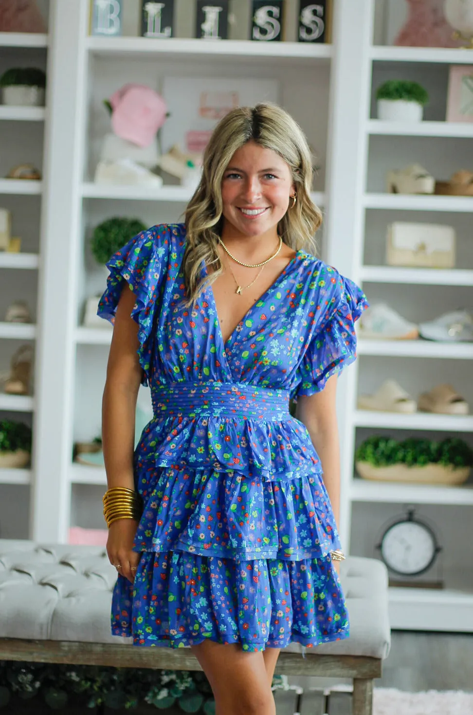 Karlie Blue Summer Fruit Dress