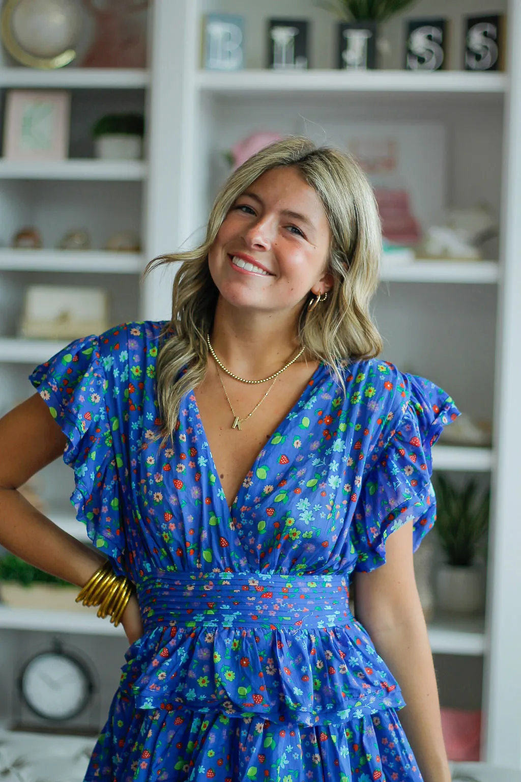 Karlie Blue Summer Fruit Dress