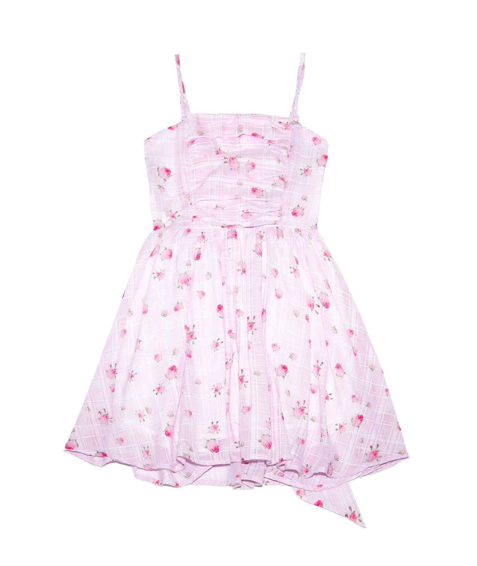 Katie J NYC Girls Pink Rosebud Plaid Francesca Dress