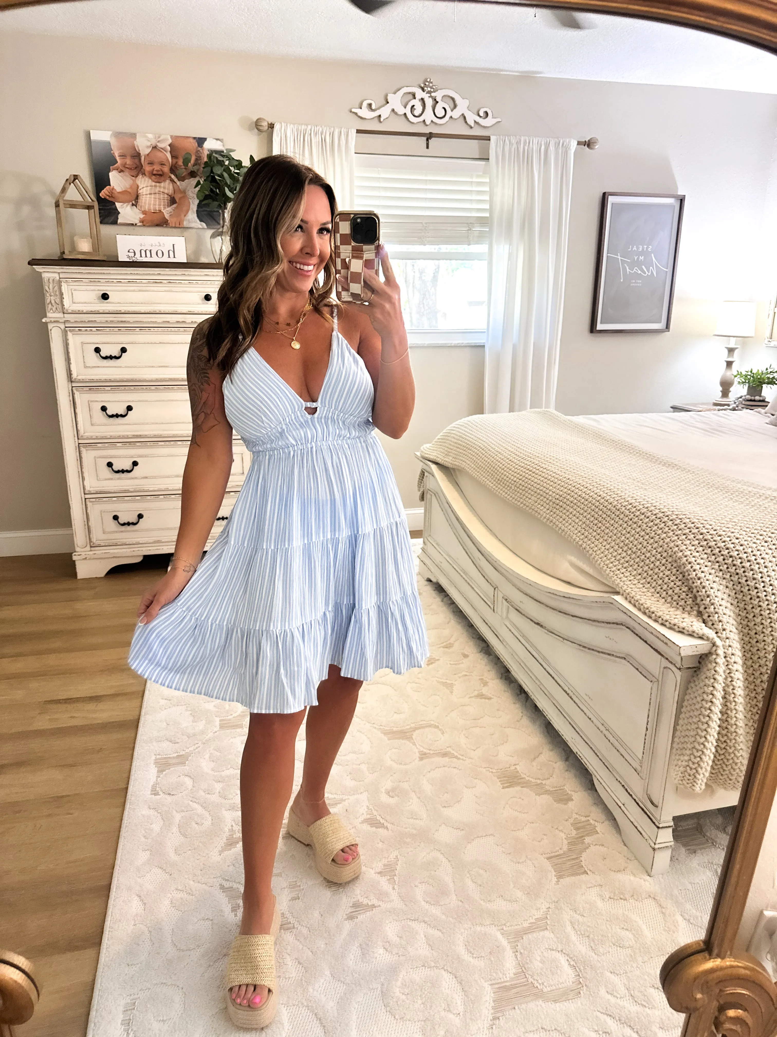 Keep Coming Back Tiered Striped Dress