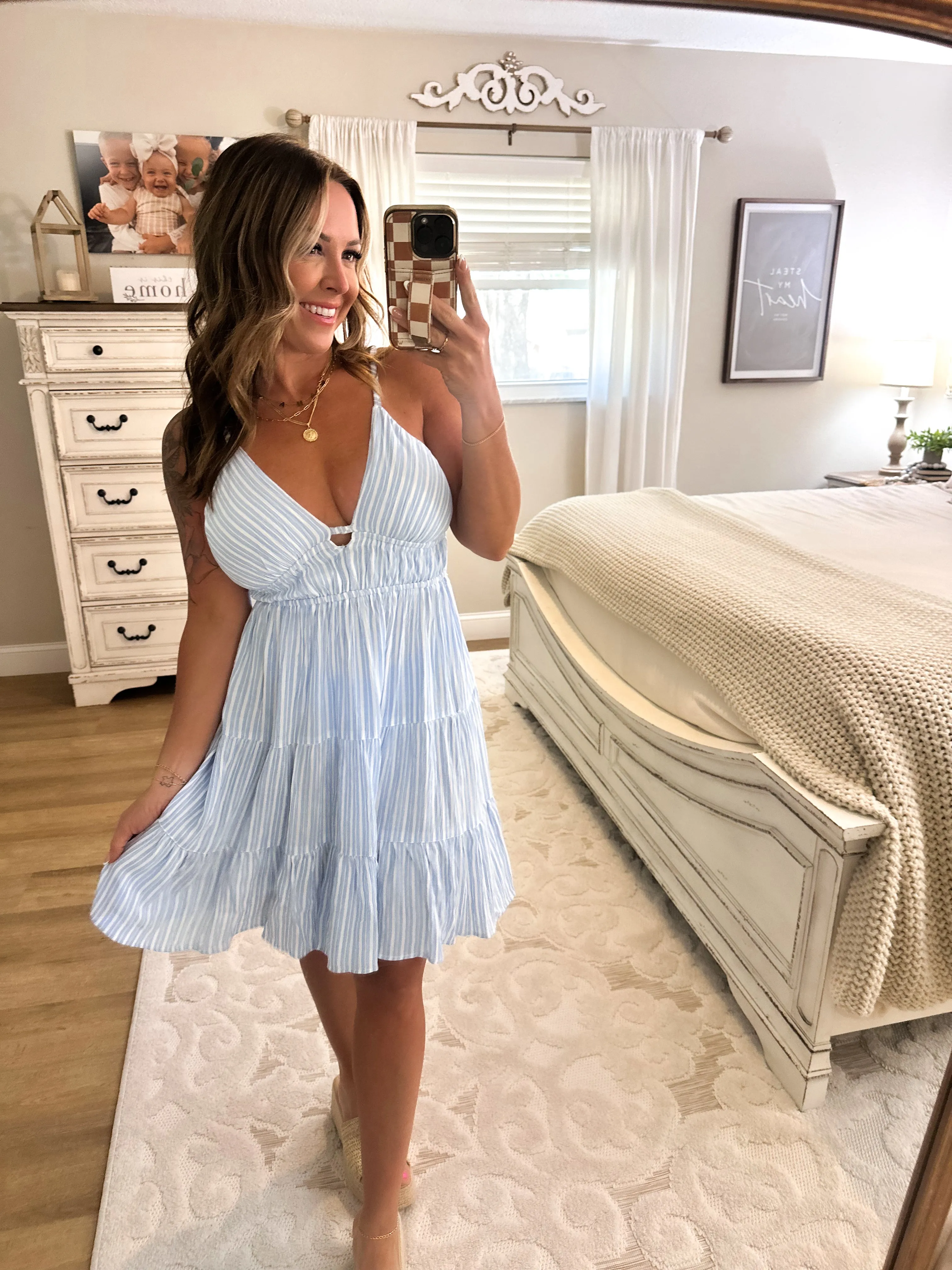 Keep Coming Back Tiered Striped Dress