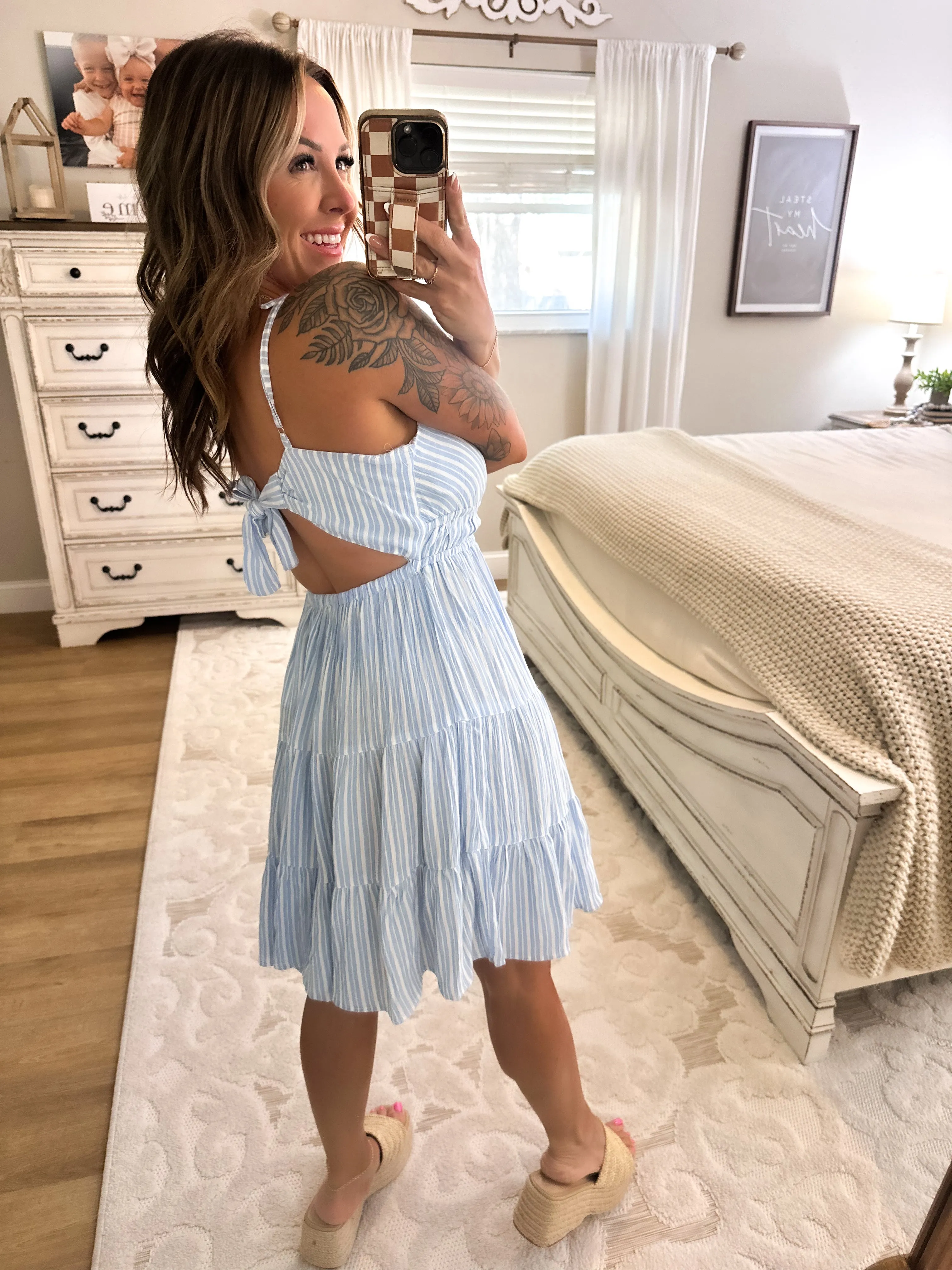 Keep Coming Back Tiered Striped Dress