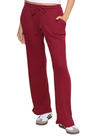 Lazy Day Waffle Wide Leg Pants