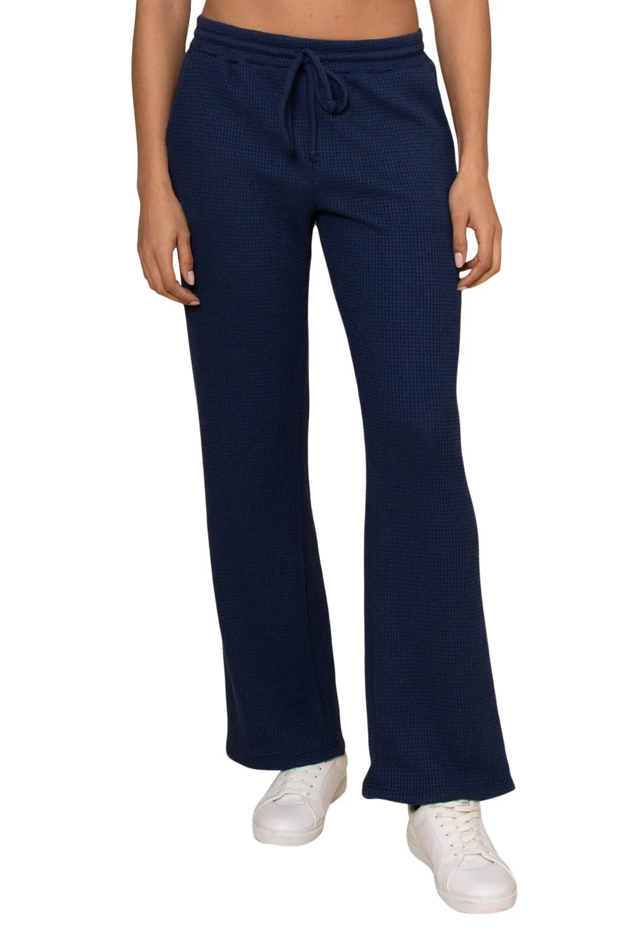 Lazy Day Waffle Wide Leg Pants
