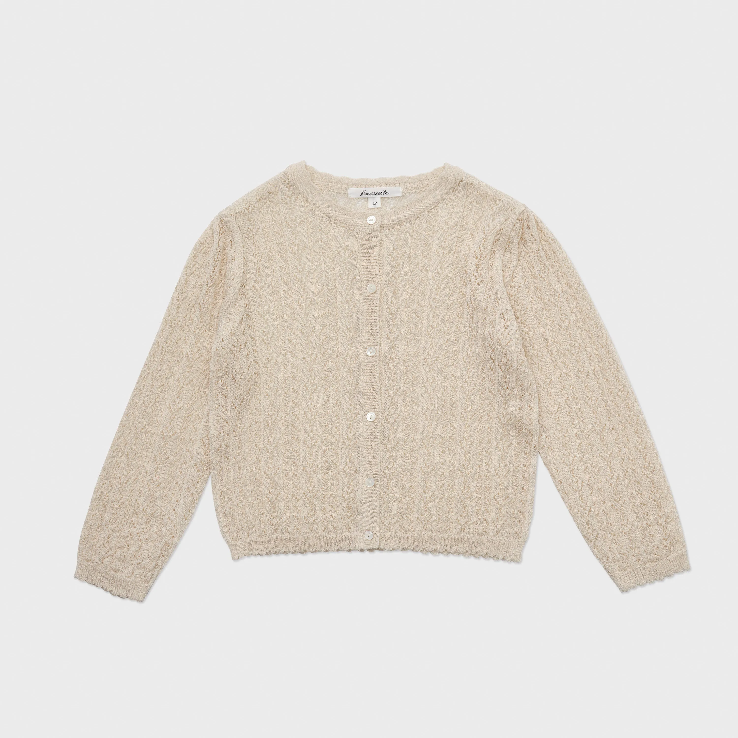 Louisiella Stern Knit Cardigan Light Beige