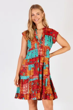 Lula Life Hattie Dress Flame S