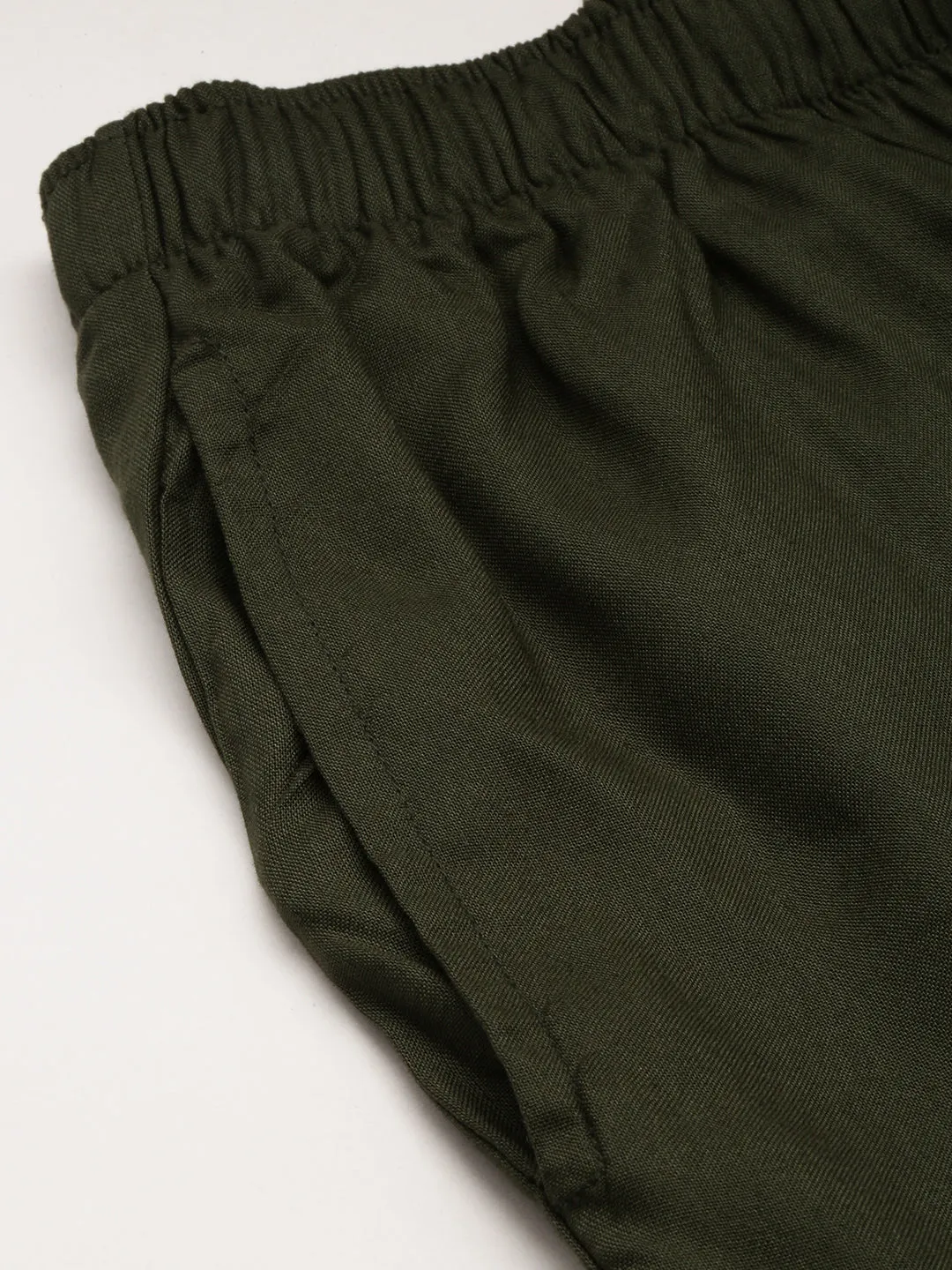 Men Green Shirt Collar Slim Fit Co-Ords Set