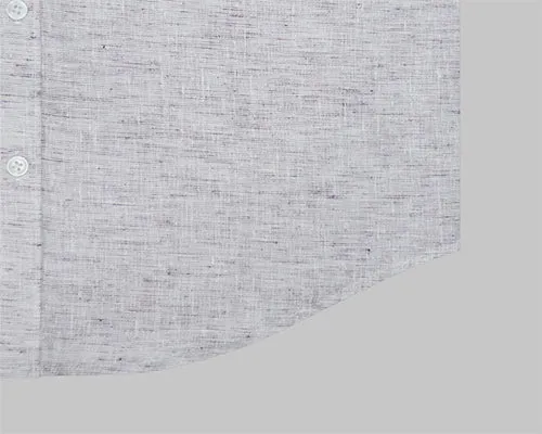 Men's Cotton Linen Half Sleeves Plain Solid Shirt (Purple)