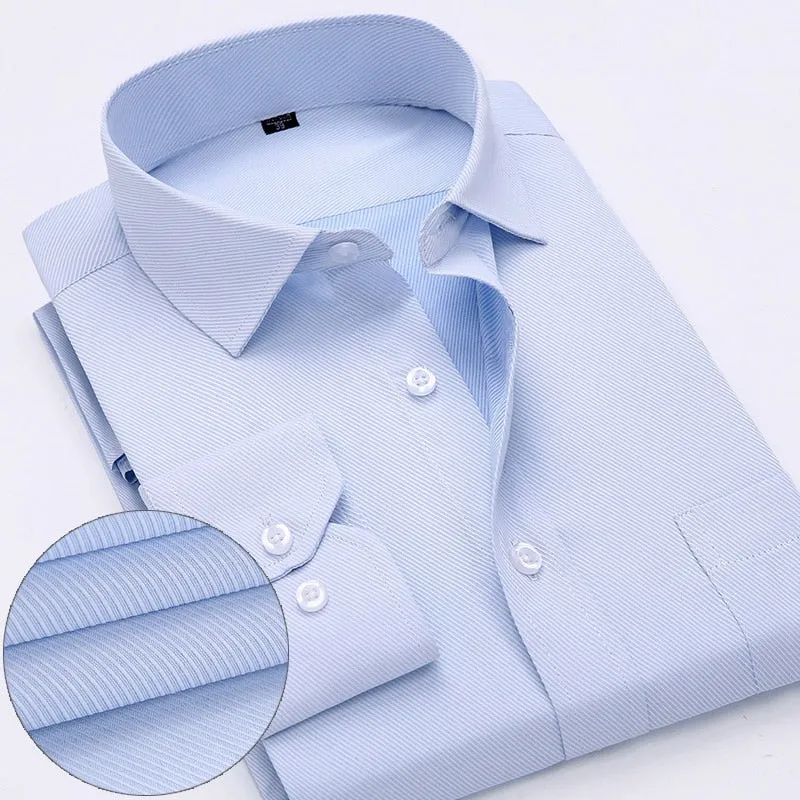 Mens work shirts Long sleeve square collar shirts white male tops