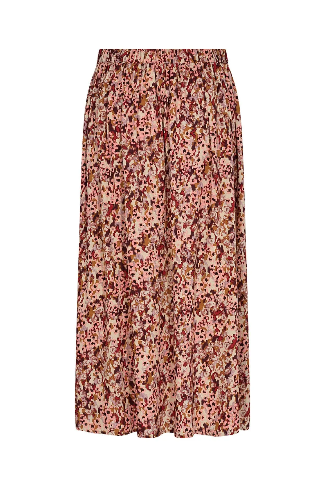 Minea Printed Midi Skirt - Berry Combi