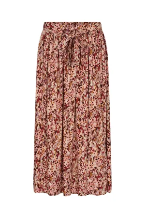 Minea Printed Midi Skirt - Berry Combi