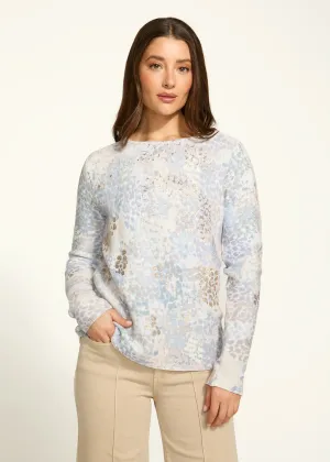 Mireille Metallic Printed Sweater, Spectral Neutral - FDJ French Dressing 1918314