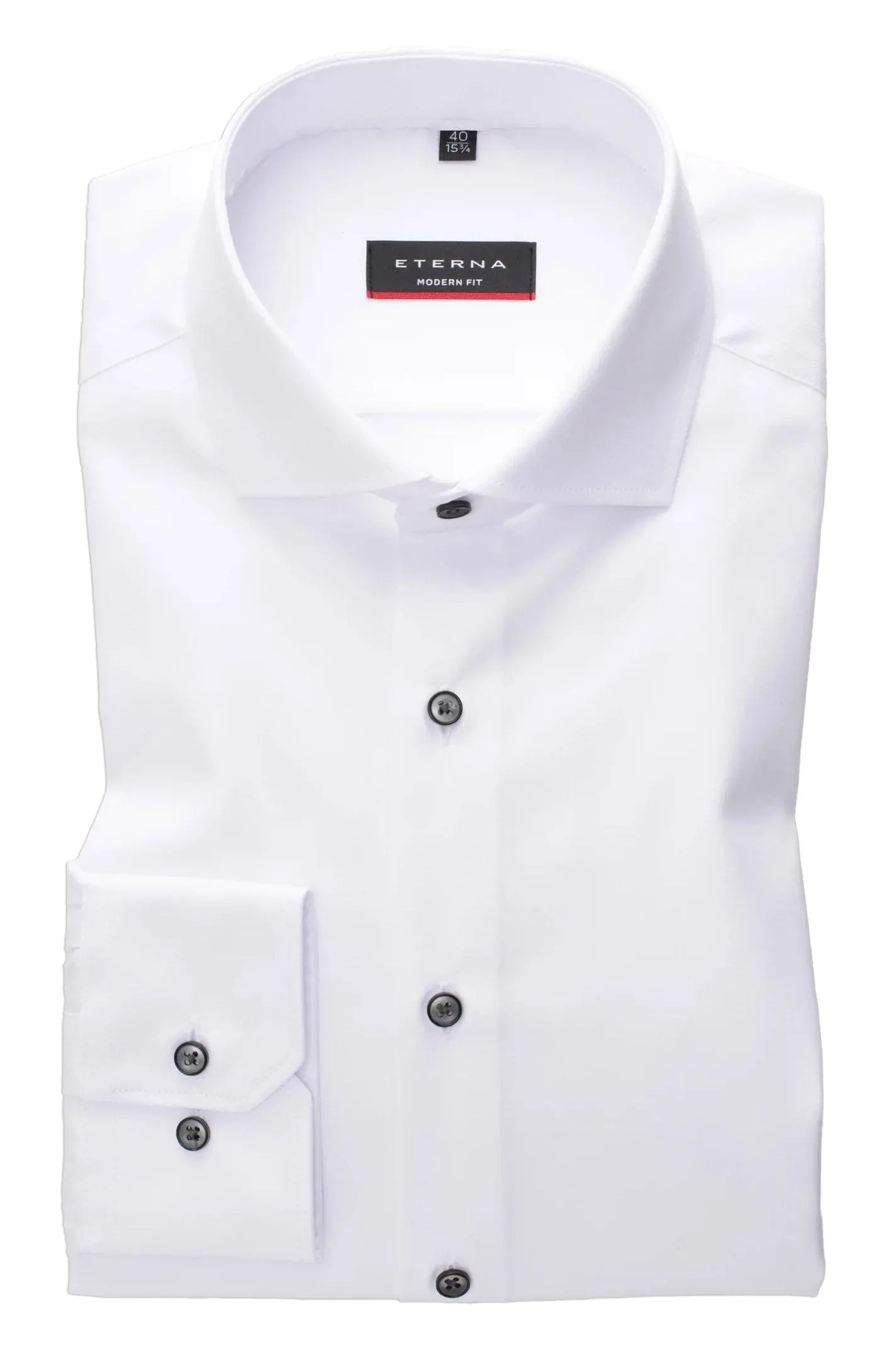 Modern Fit Plain Twill Shirt - White
