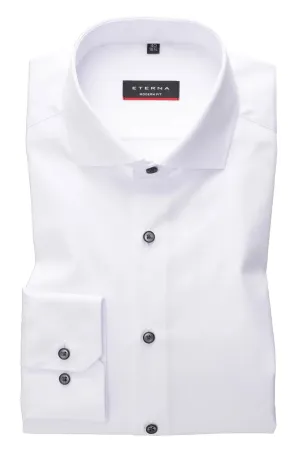 Modern Fit Plain Twill Shirt - White