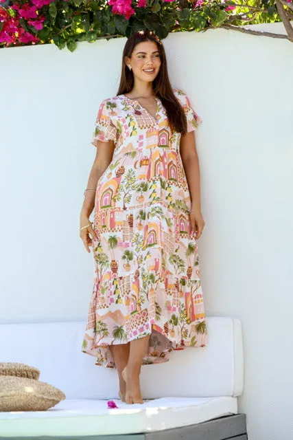 Morocco Door Button Tier Dress