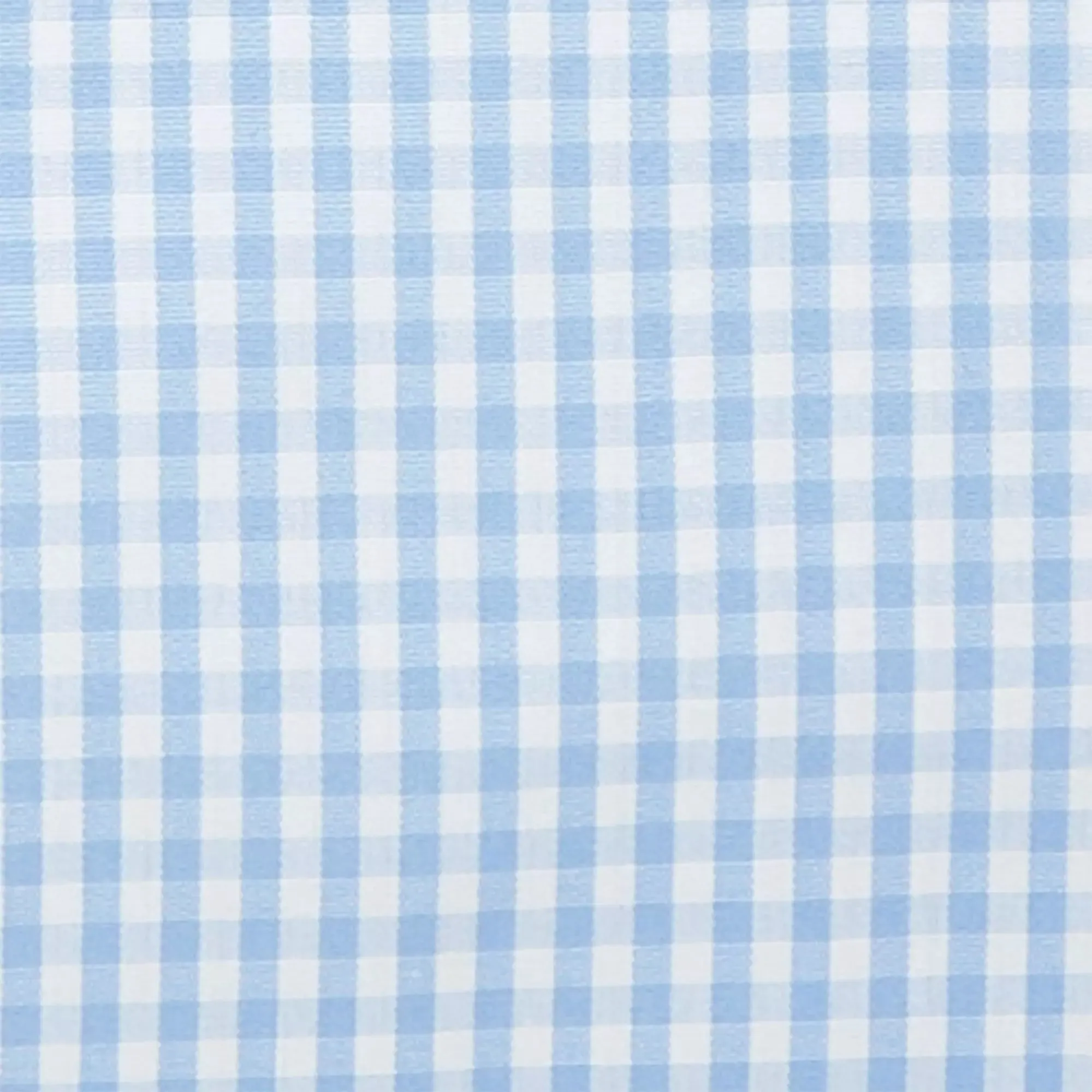 Pale Blue & White Slim Fit French Cuff Core Poplin Gingham Dress Shirt