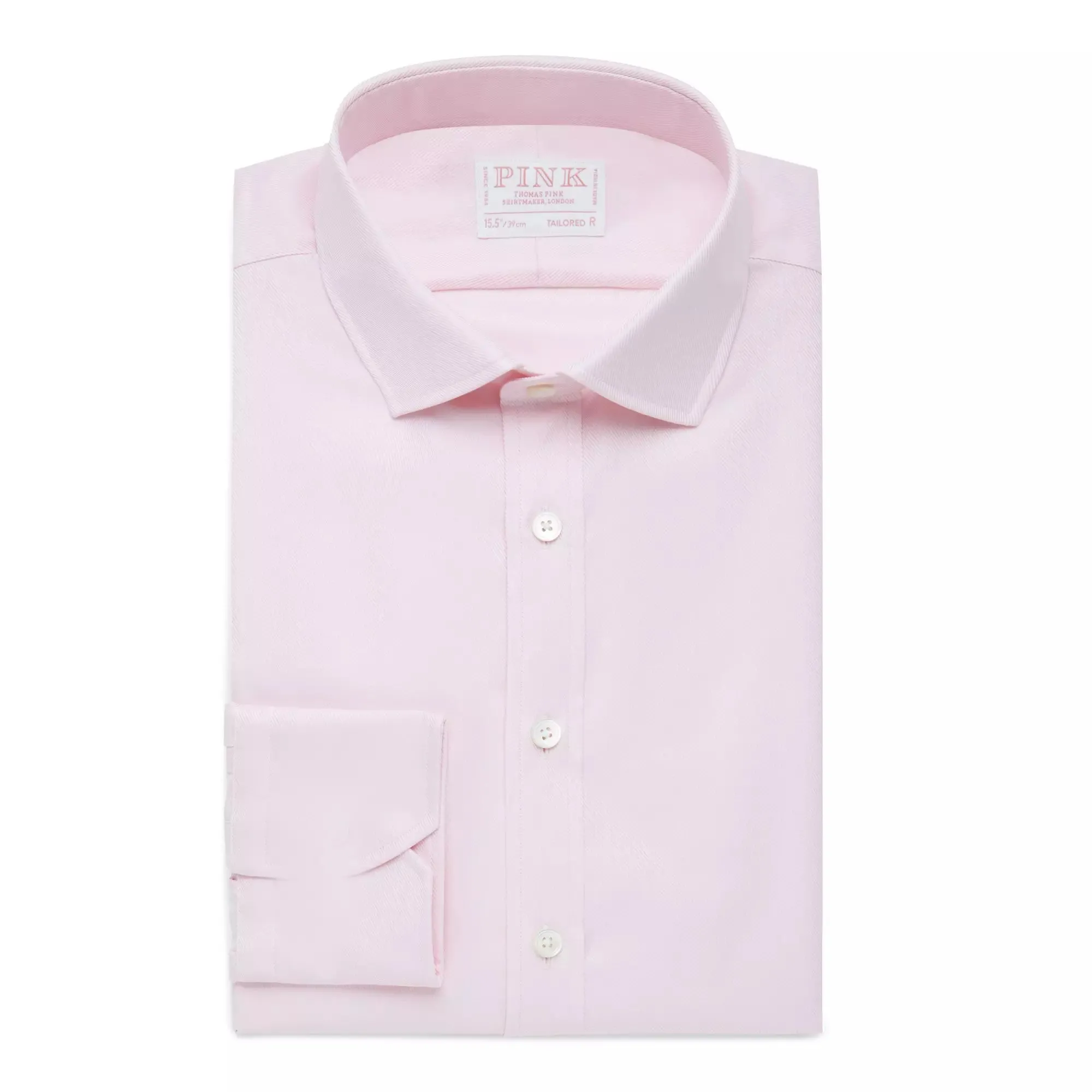Pale Pink Tailored Fit Royal Twill Dress Shirt