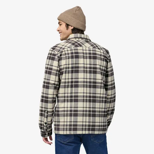 Patagonia Insulated OC MW Fjord Flannel L/S Shirt-Ice Caps: Smolder Blue
