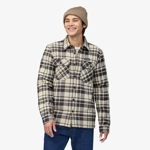 Patagonia Insulated OC MW Fjord Flannel L/S Shirt-Ice Caps: Smolder Blue