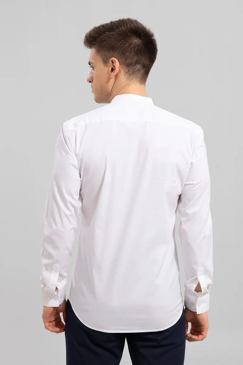 PERAAN BRIGHT WHITE DOBBY PREMIUM GIZA COTTON SHIRT