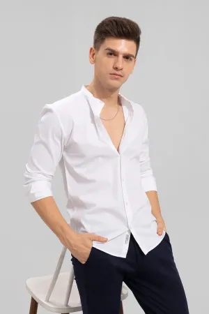PERAAN BRIGHT WHITE DOBBY PREMIUM GIZA COTTON SHIRT
