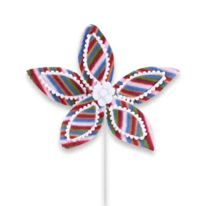 Playful Stripe Poinsettia Stem
