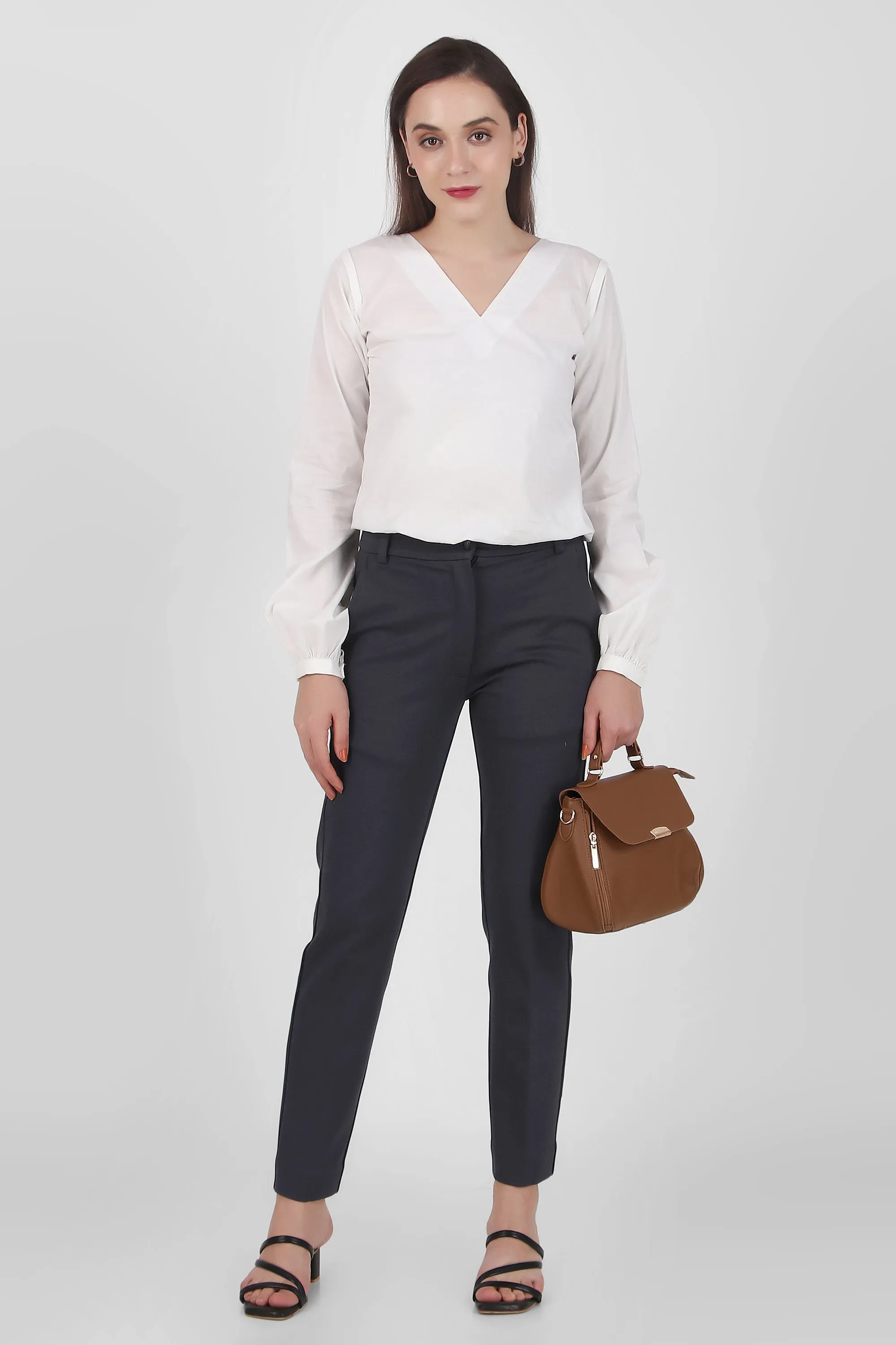 Puff Perfection, Long Sleeves Top,  White