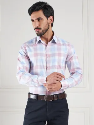 Regular Fit Multi Stripes Pink Shirt For Men