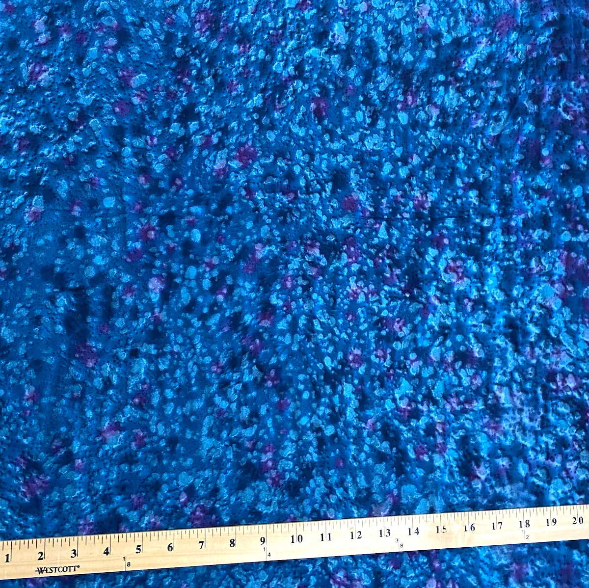 REMNANT, 3/4 Yard Piece, Midnight Pacific / Purple Rain Hand-Dyed Rayon Challis #541