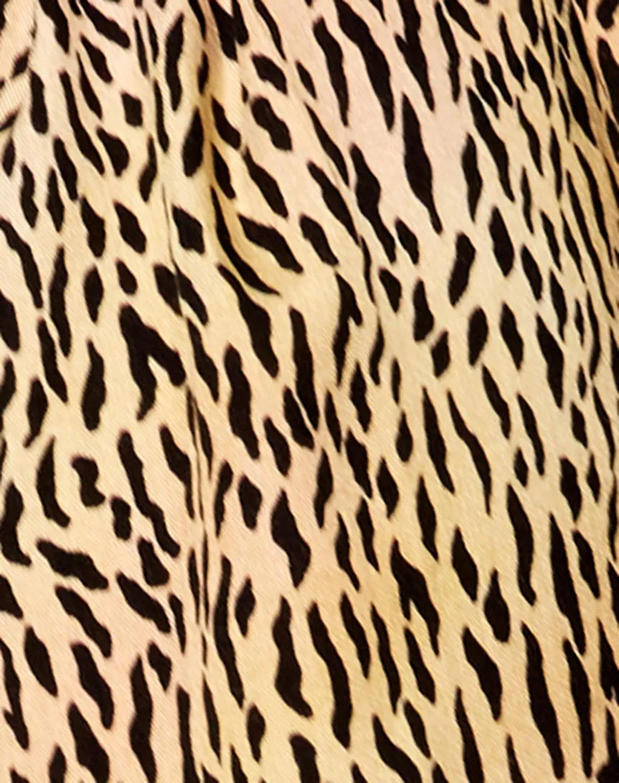 Roma Long Sleeve Top in Mini Tiger Brown