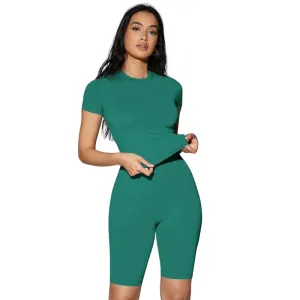 Round Neck Solid Fitted Tee