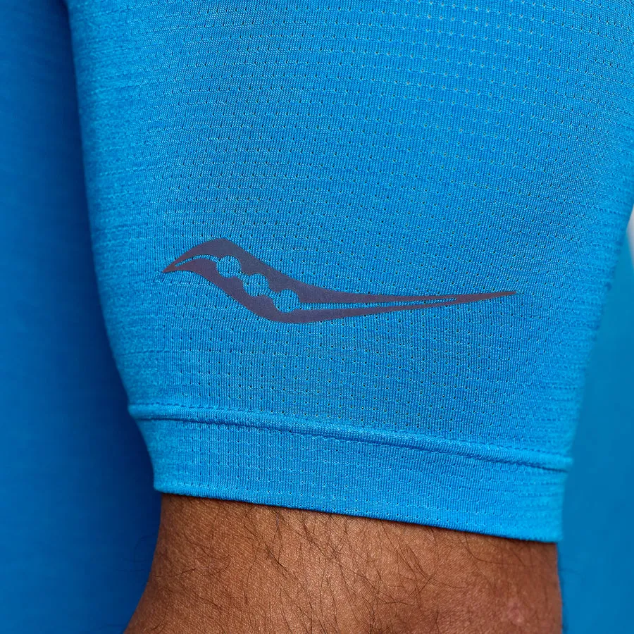 Saucony Stopwatch Short Sleeve Tee | Cobalt Heather | Mens