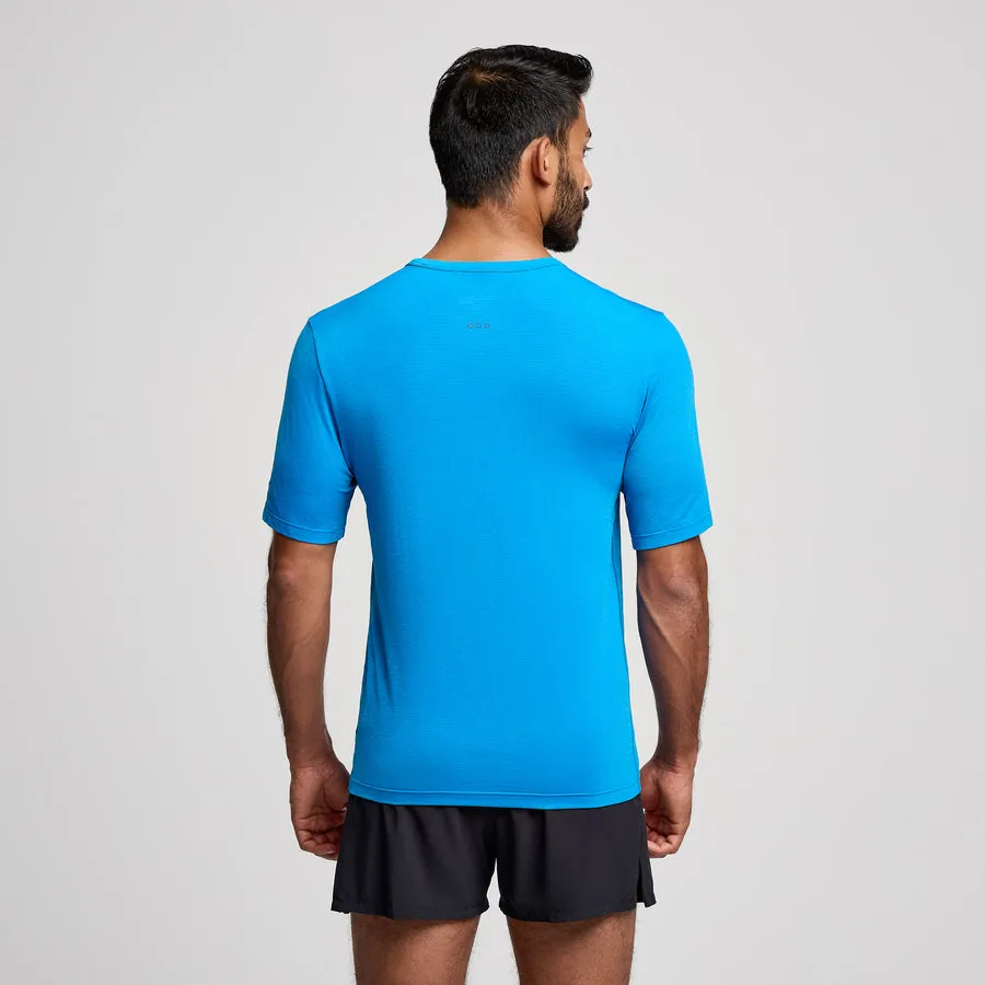 Saucony Stopwatch Short Sleeve Tee | Cobalt Heather | Mens