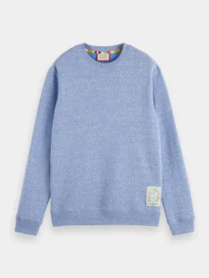 Scotch and Soda Regular Fit Melange Sweat - Boat Blue
