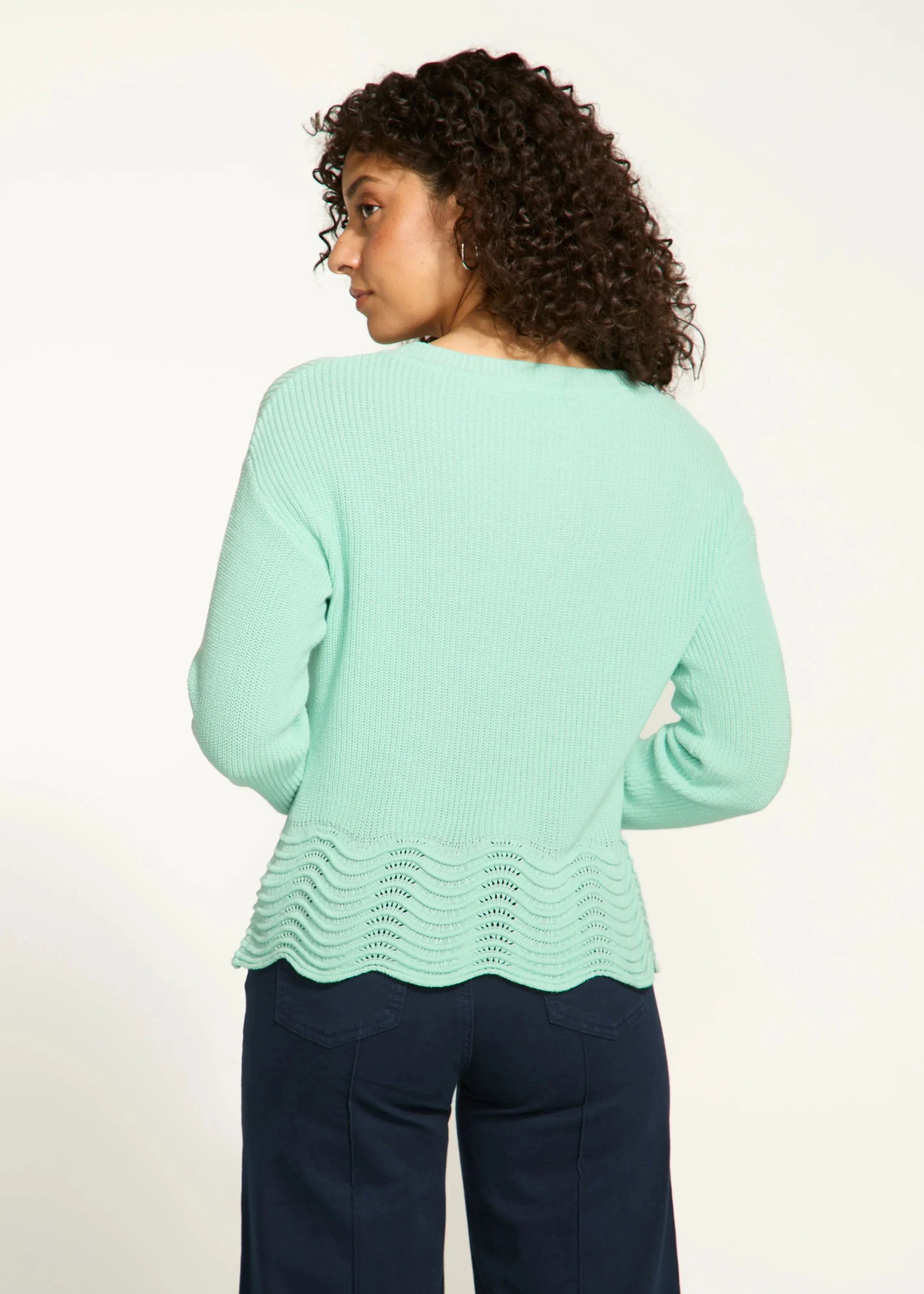 Seallie Scalloped Hem Sweater in Light Patina - FDJ French Dressing 1524314