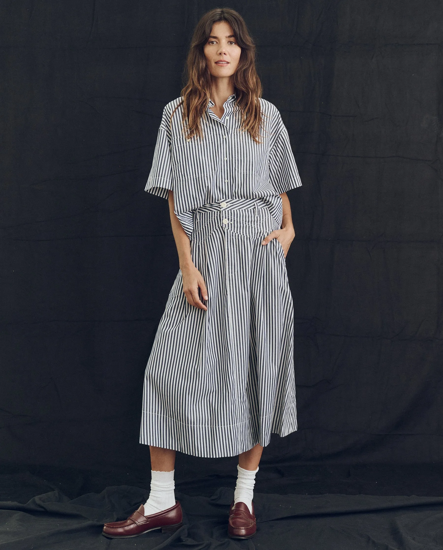 Skirt K099877 Field Skirt Navy-Studio-Stripe