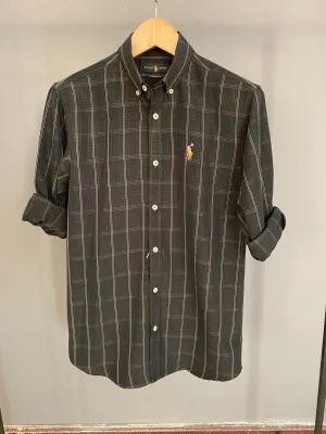 Slate Grey Checkers Formal Shirt