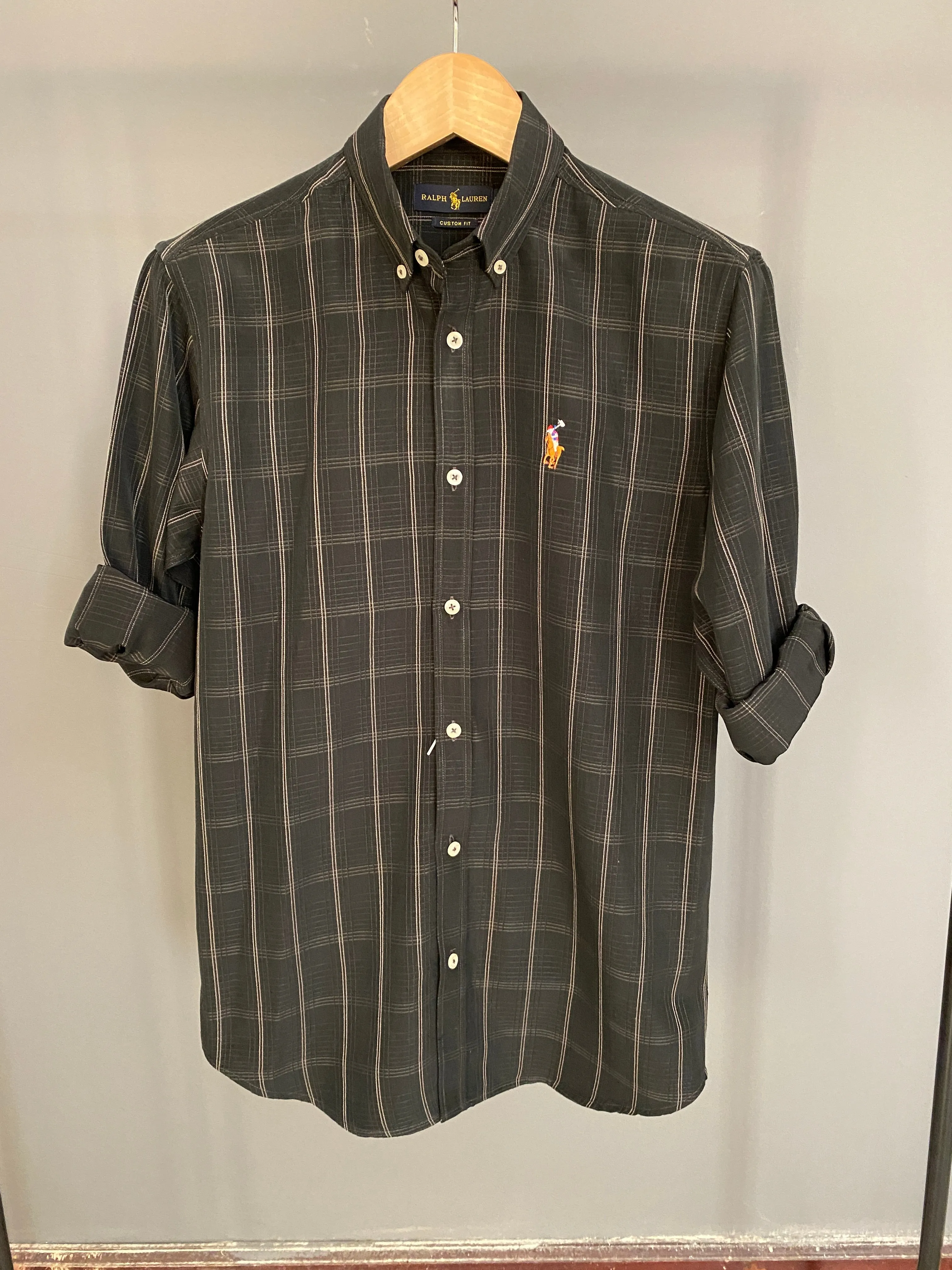 Slate Grey Checkers Formal Shirt