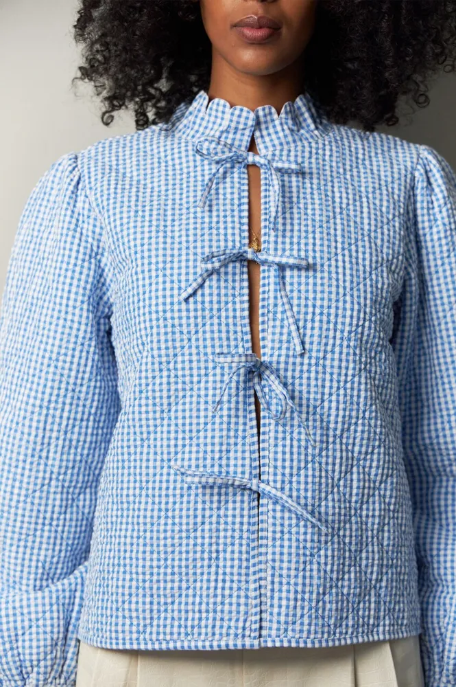 Stella Nova Mabel Gry Blue and Creme Jacket