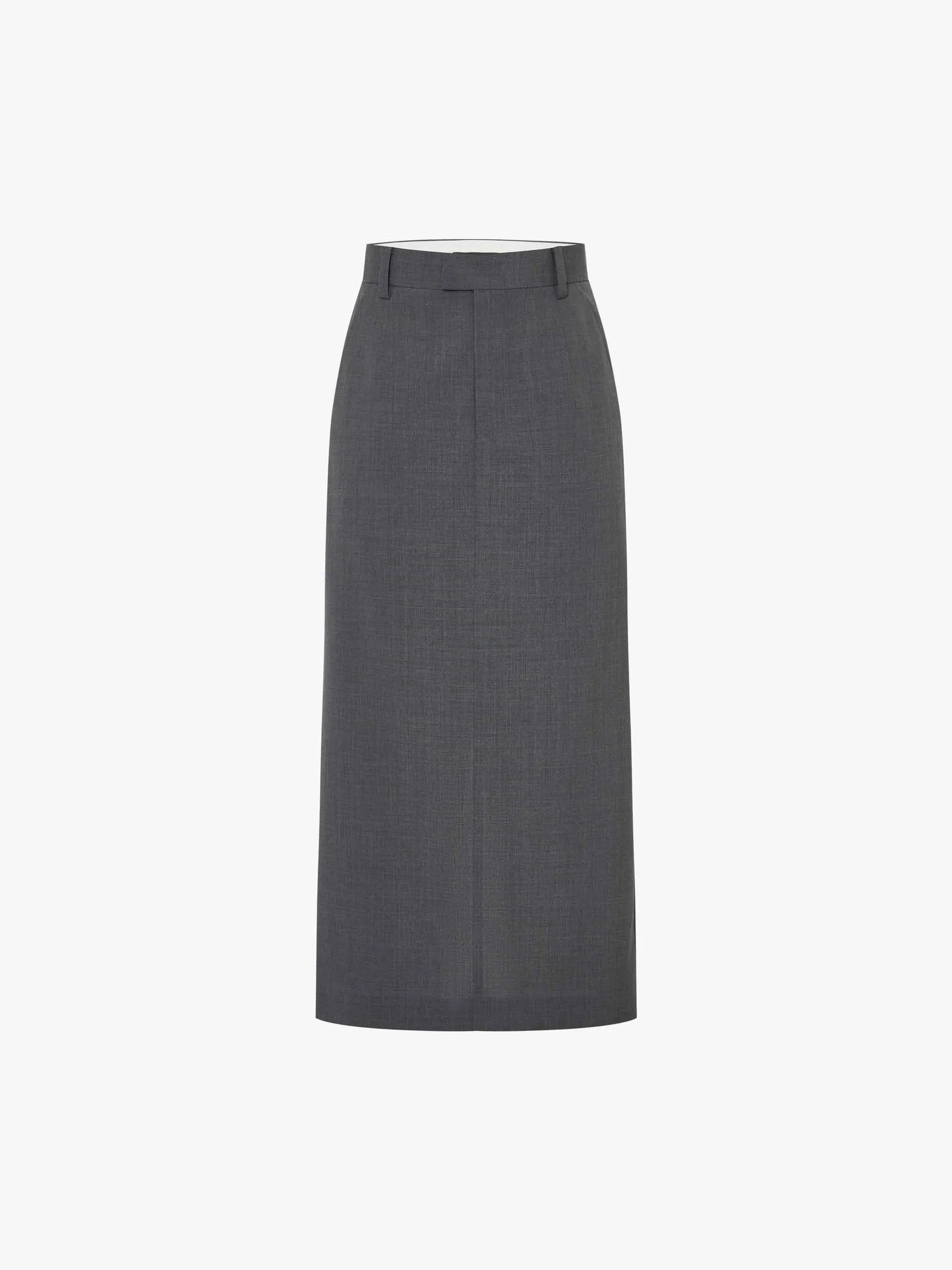 Straight Cut Back Slit Skirt