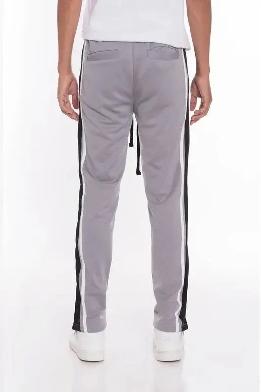 STRIPES TRICOT TAPERED PANTS