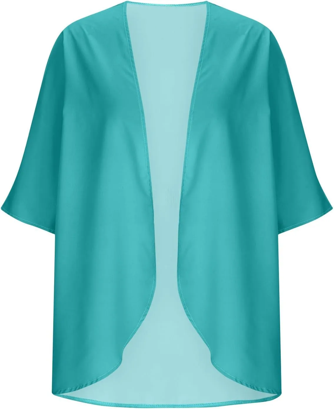 Summer Cardigans Tops for Women Lightweight Chiffon Blouses Trendy 3/4 Sleeve Floral Cardigan Beach Cover Ups 2025