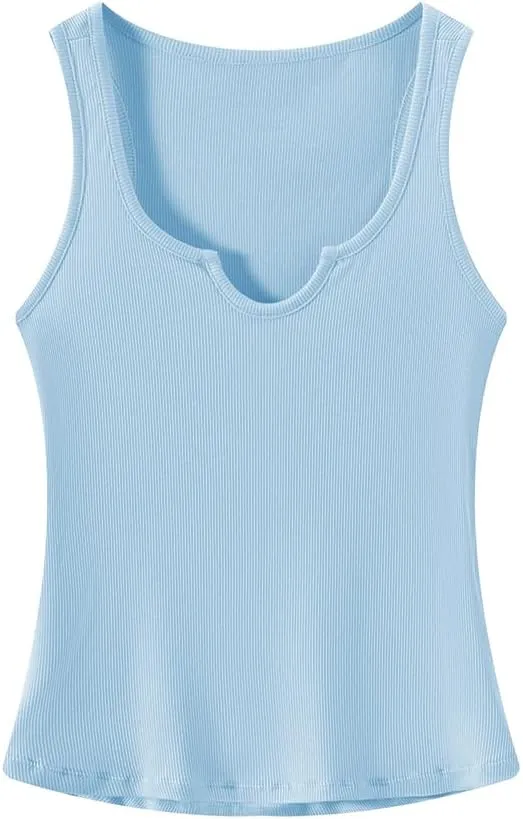 Summer Tank Top for Women 2025 Womens Tank Tops Sleeveless Top Basics Camisole Cute Yoga Gym Shirts