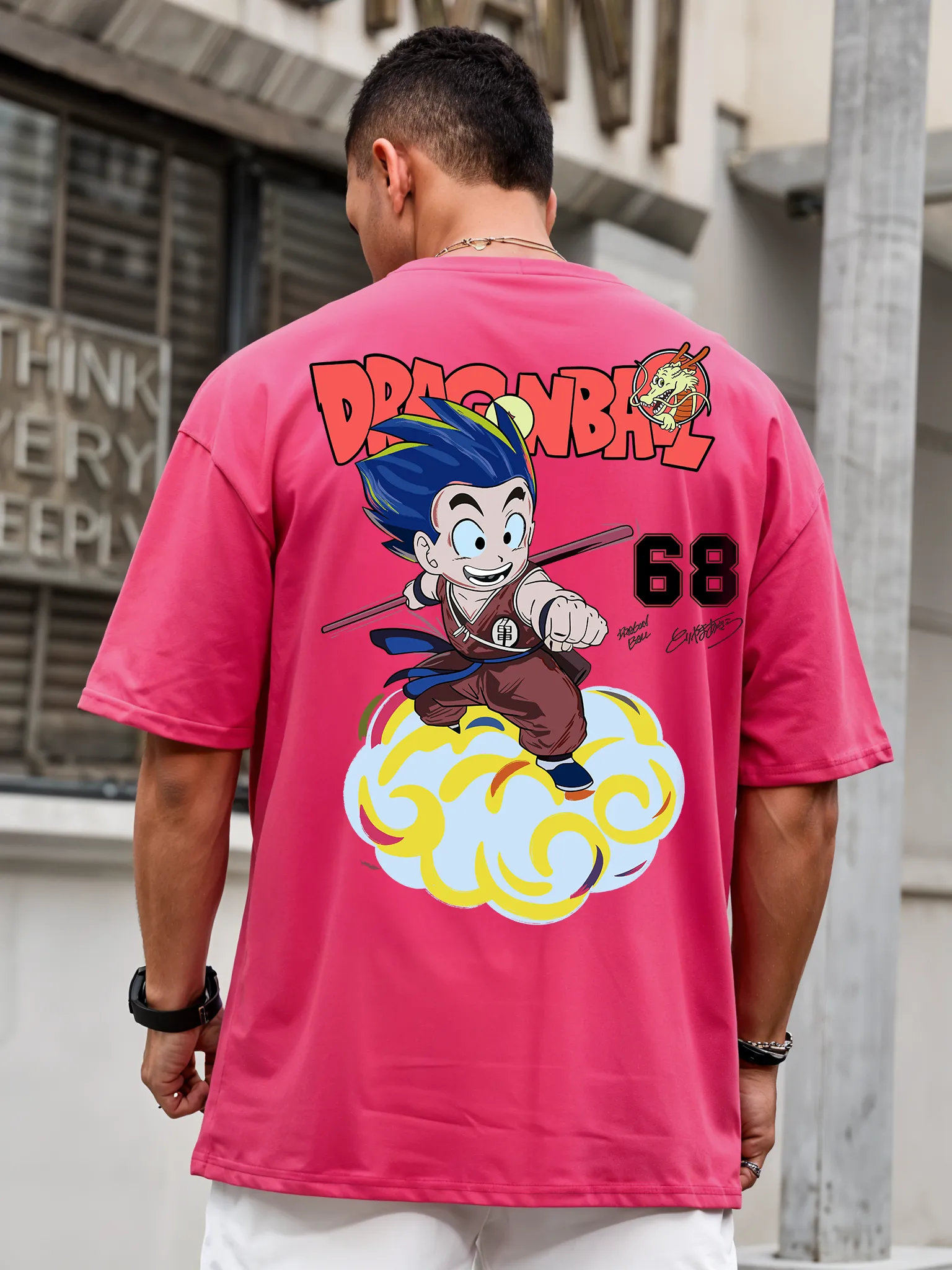 T-Shirt - DBZ Blue Hair - Oversized