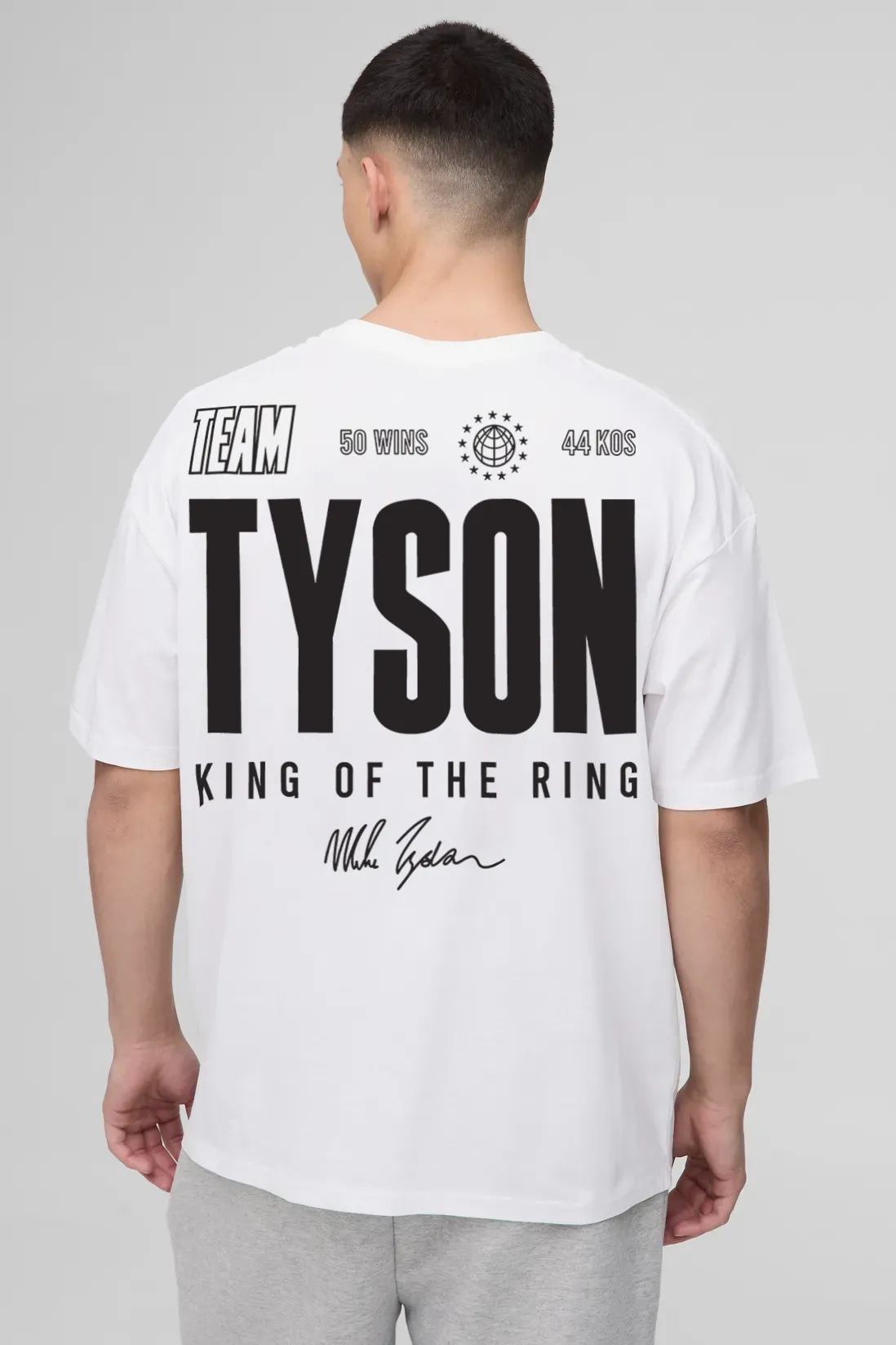 T-Shirt - White - King Of The Ring - Oversized