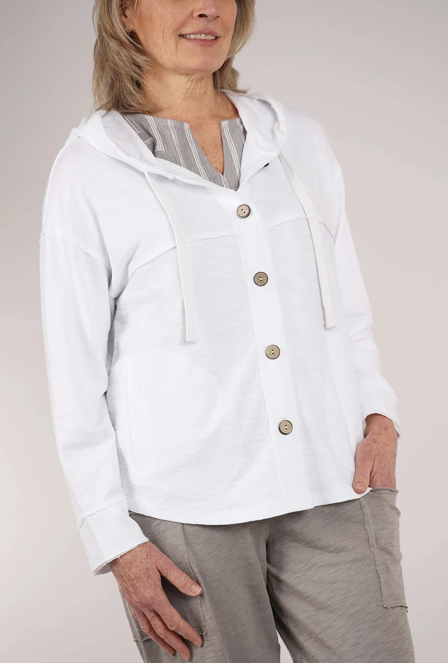 Terry High Tide Hoodie, White