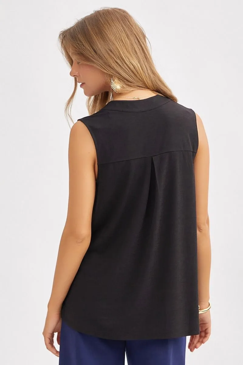 The Lizzy Sleeveless Top Black